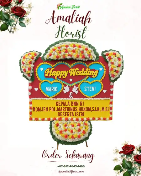 Papan Bunga Pernikahan Margagiri
